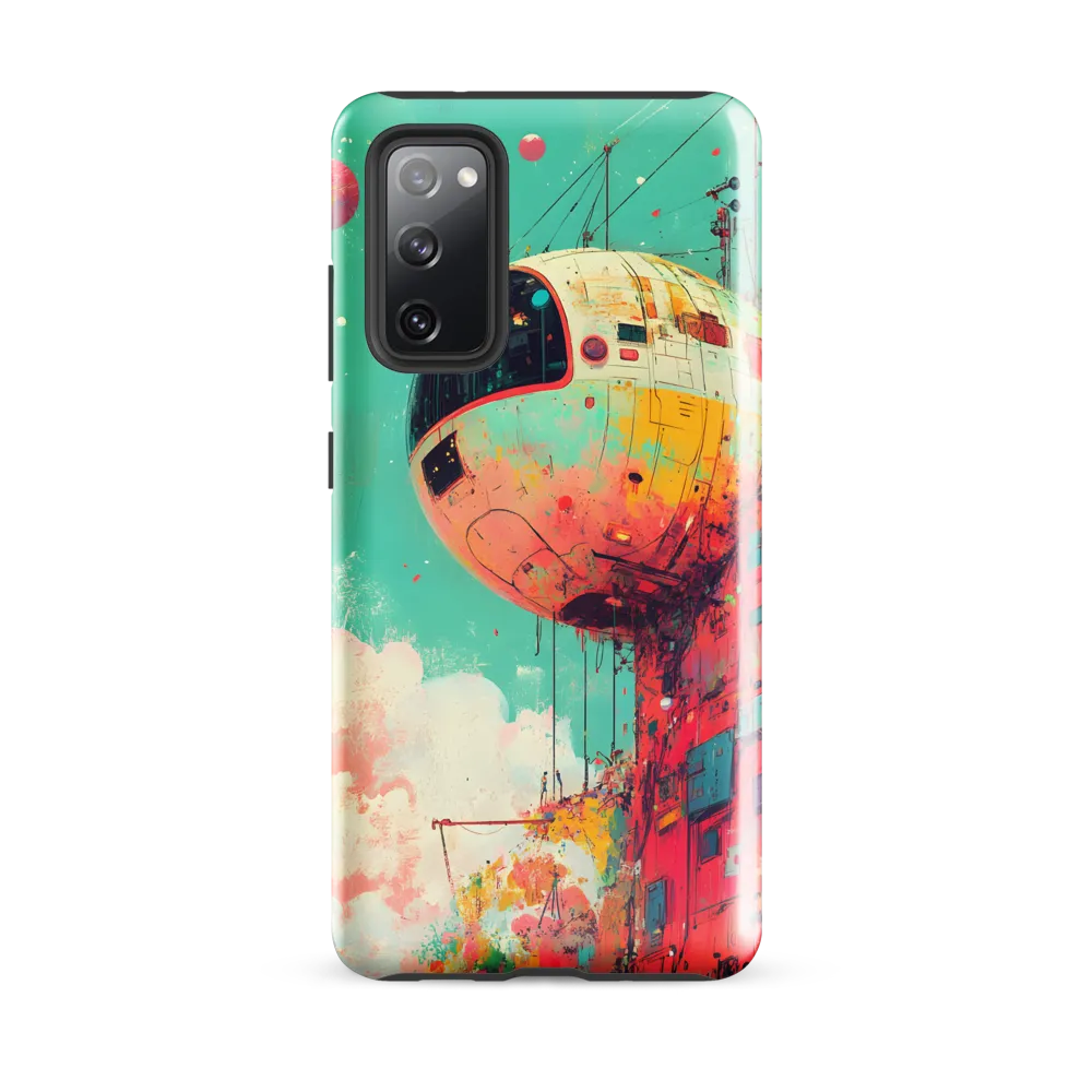 Suspended Sphere in a Vibrant Dreamscape