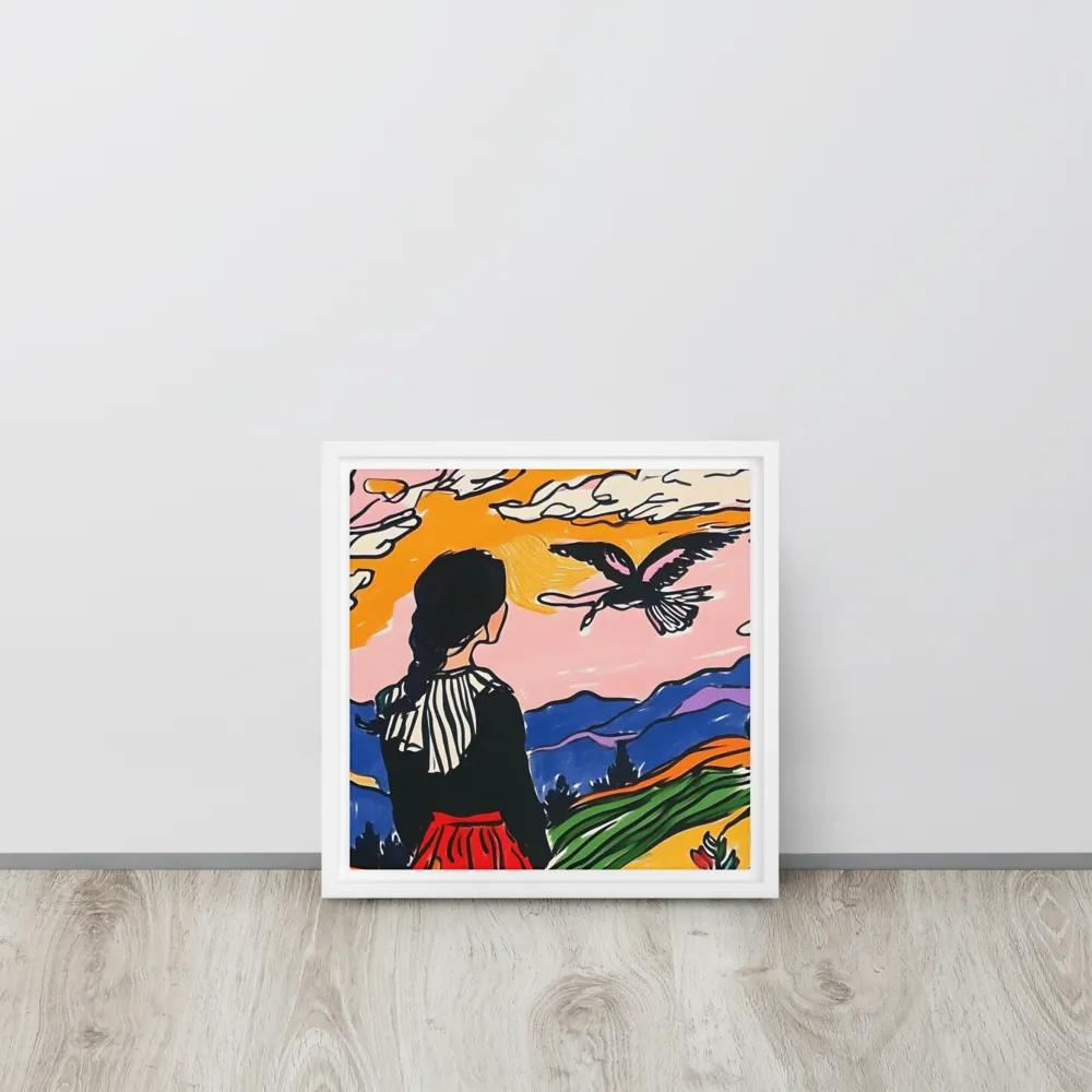 A Journey into Freedom | Canvas with White Frame | 12″×12″