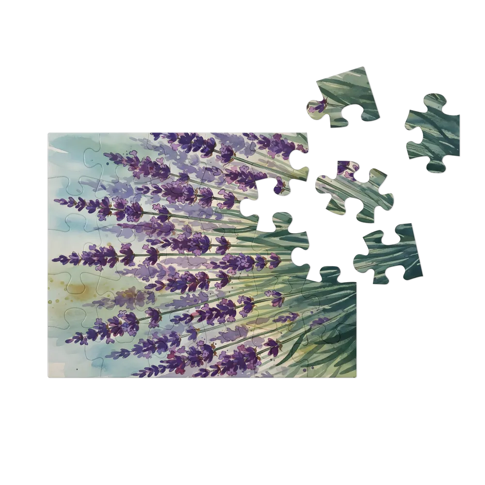 Lavender Study 
 Jigsaw Puzzle in Tin Box