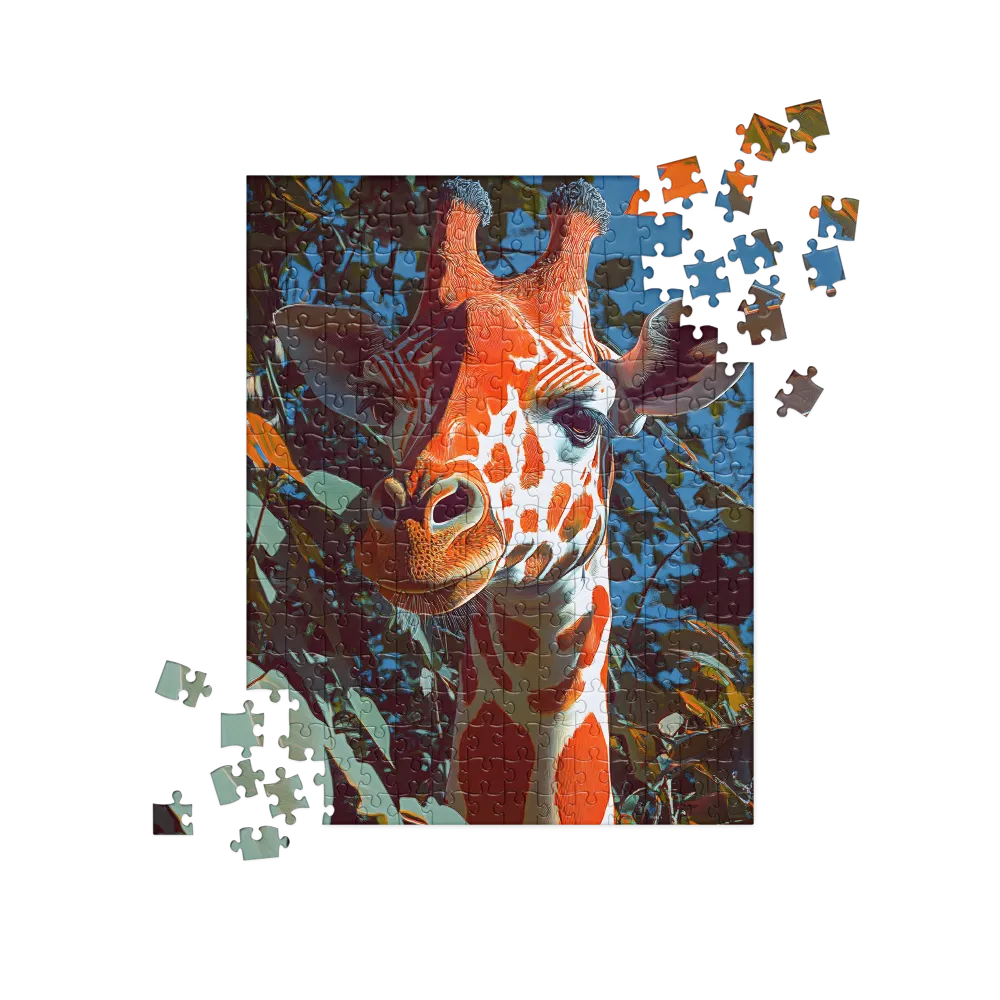 Giraffe in the Lush Canopy | Jigsaw Puzzle | 252 pieces