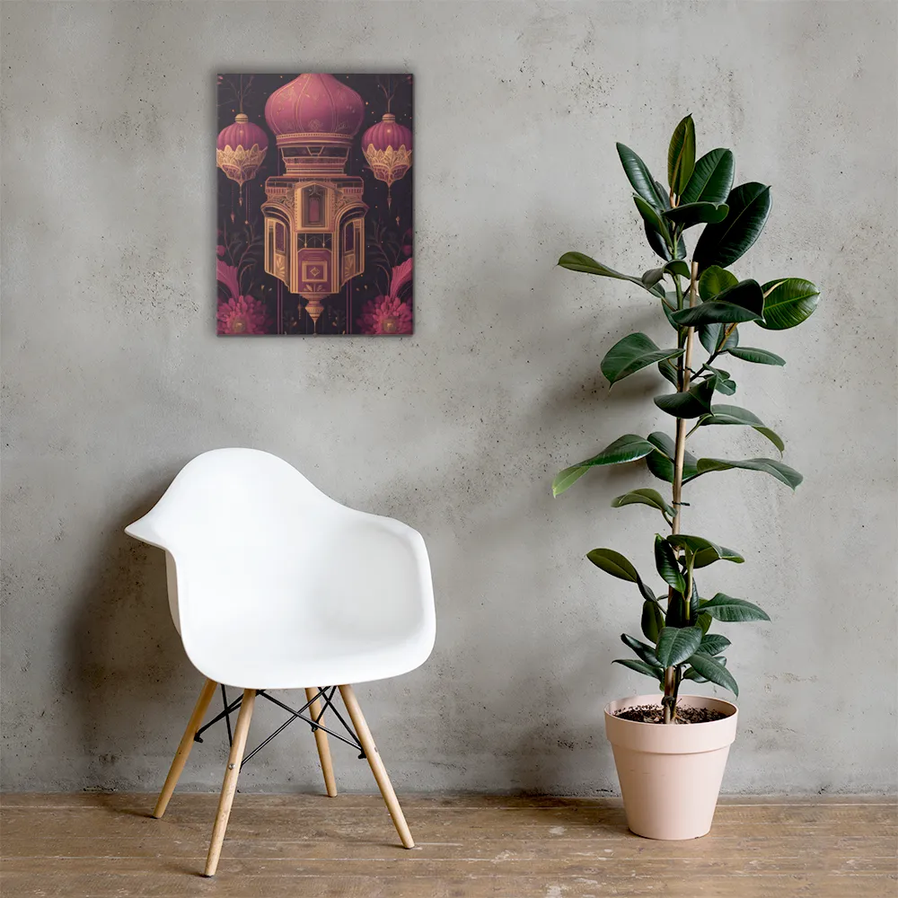 Ornate Harmony: A Digital Floral Architecture | Canvas | 18″×24″