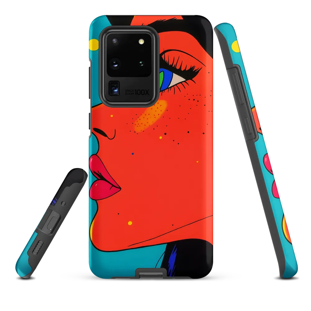 Vibrant Feminine Profile in Pop Art
