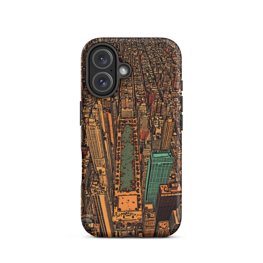 Urban Oasis: Aerial View of City Life | Phone Case