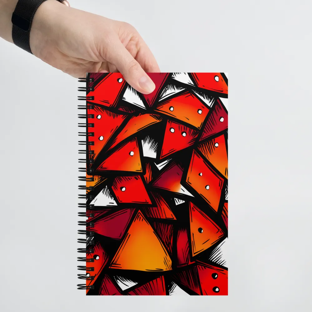 Dynamic Geometry of Red and Orange | Spiral Notebook