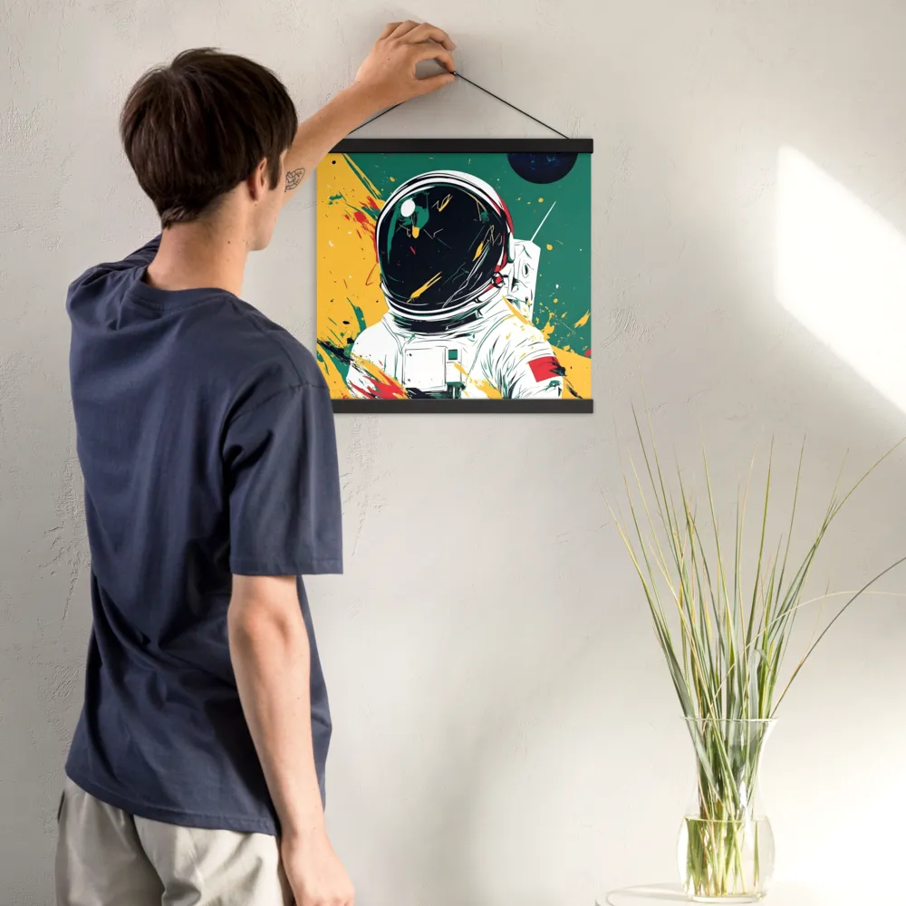 Galactic Explorer: A Modern Odyssey | Poster With Black Wood Hanger | 16″×16″