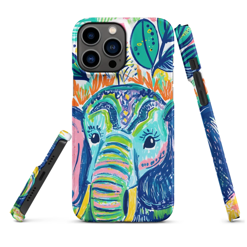 Whimsical Elephant Portrait | Phone Case |  13 Pro Max | Snap Case | Matte