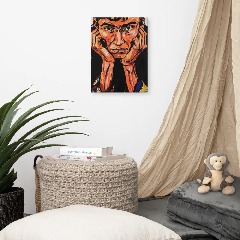 Contemplative Intensity: An Expressionist Portrait
