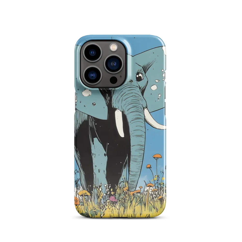 Whimsical Blue Elephant in Bloom