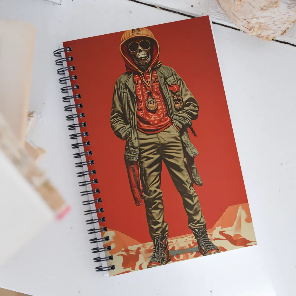 Urban Rebellion: The Skeleton Icon | Spiral Notebook