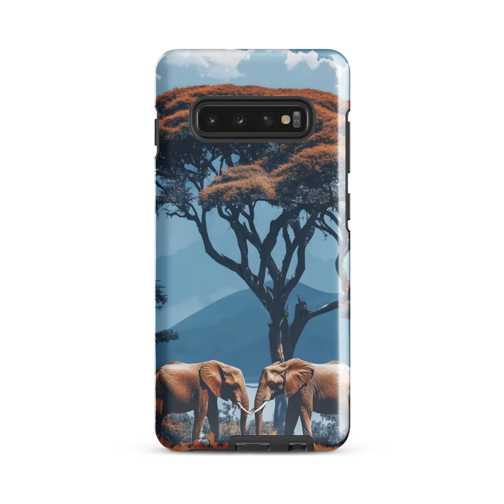 Elephants Amidst Serenity | Phone Case |  S10 Plus | Tough Case | Glossy