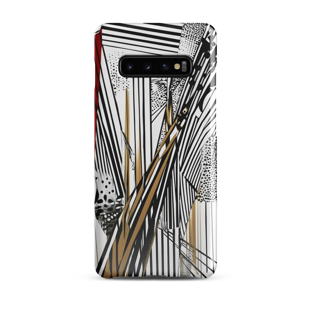 Dynamic Stripes: An Abstract Journey | Phone Case |  S10 Plus | Snap Case | Glossy