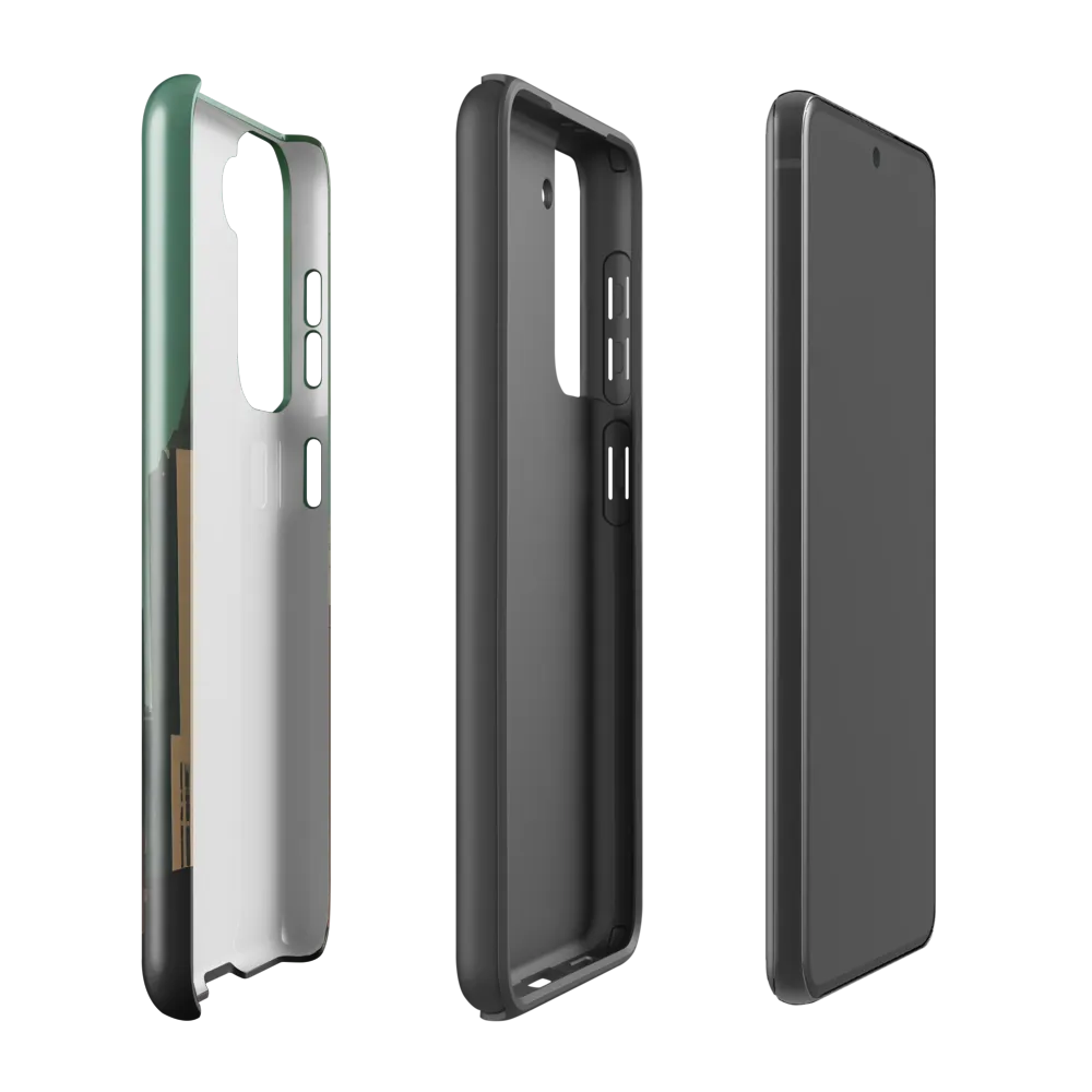 Urban Nostalgia: A Retro Cityscape | Phone Case |  S21 FE | Tough Case | Glossy