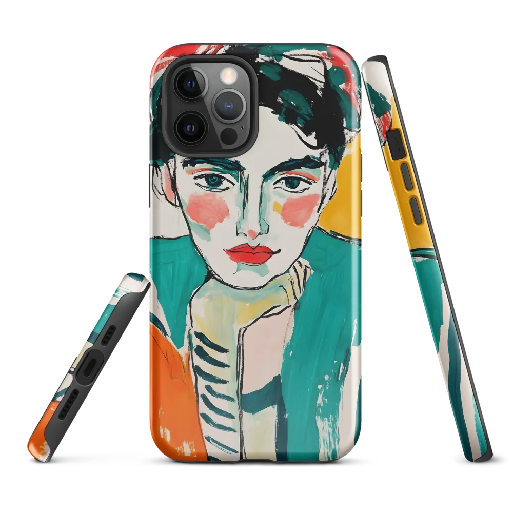 Contemplative Portrait in Bold Hues