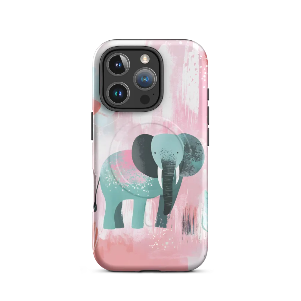 Whimsical Elegance: An Elephant's Serenade | Phone Case |  16 Pro | MagSafe® Tough Case | Matte