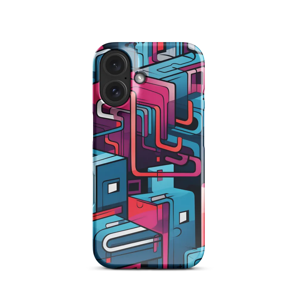 Dynamic Geometry: A Colorful Interplay | Phone Case |  16 | Snap Case | Glossy