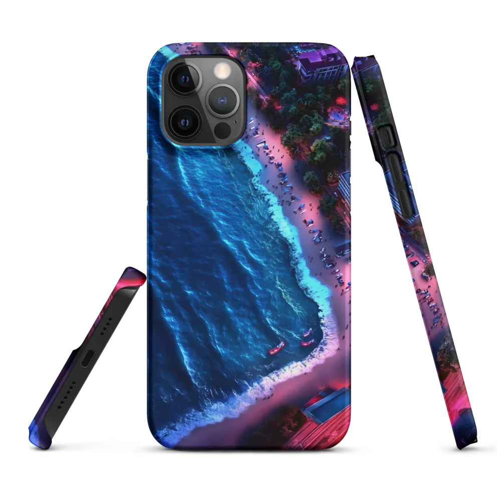 Twilight Reflections: A Serene Beach Aerial | Phone Case |  12 Pro Max | Snap Case | Matte