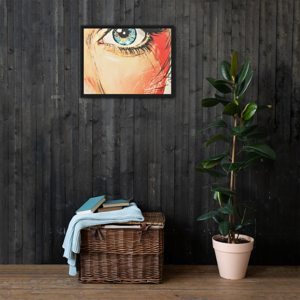 Gaze of Emotion | Canvas with Black Frame | 18″×24″