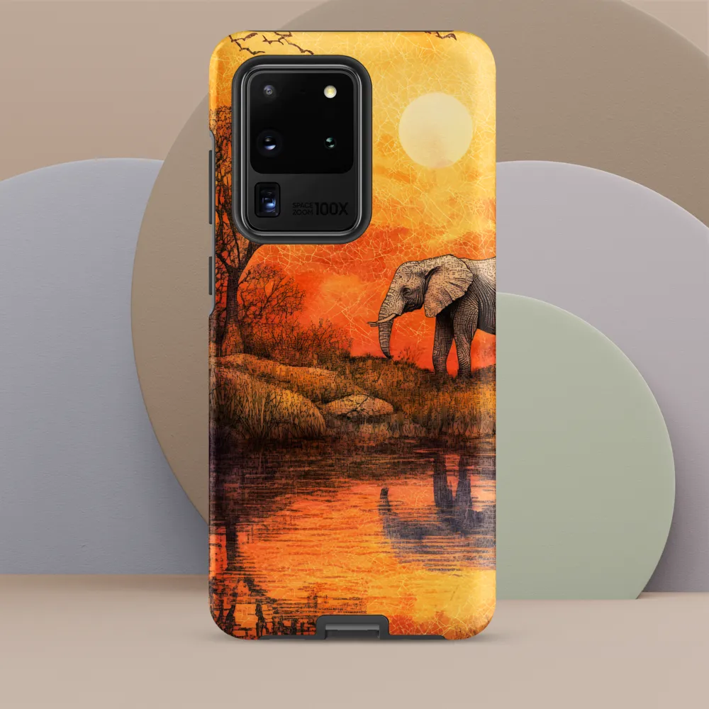 Elephant's Serenity at Dusk