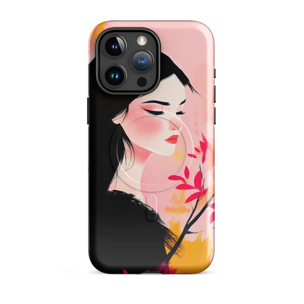 Pink Profile with Blossom Branch