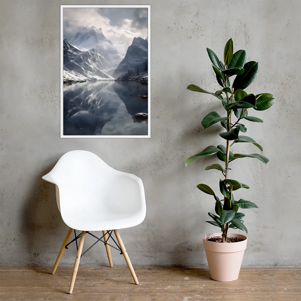 Echoes of Tranquility | Poster with White Frame | 24″×36″