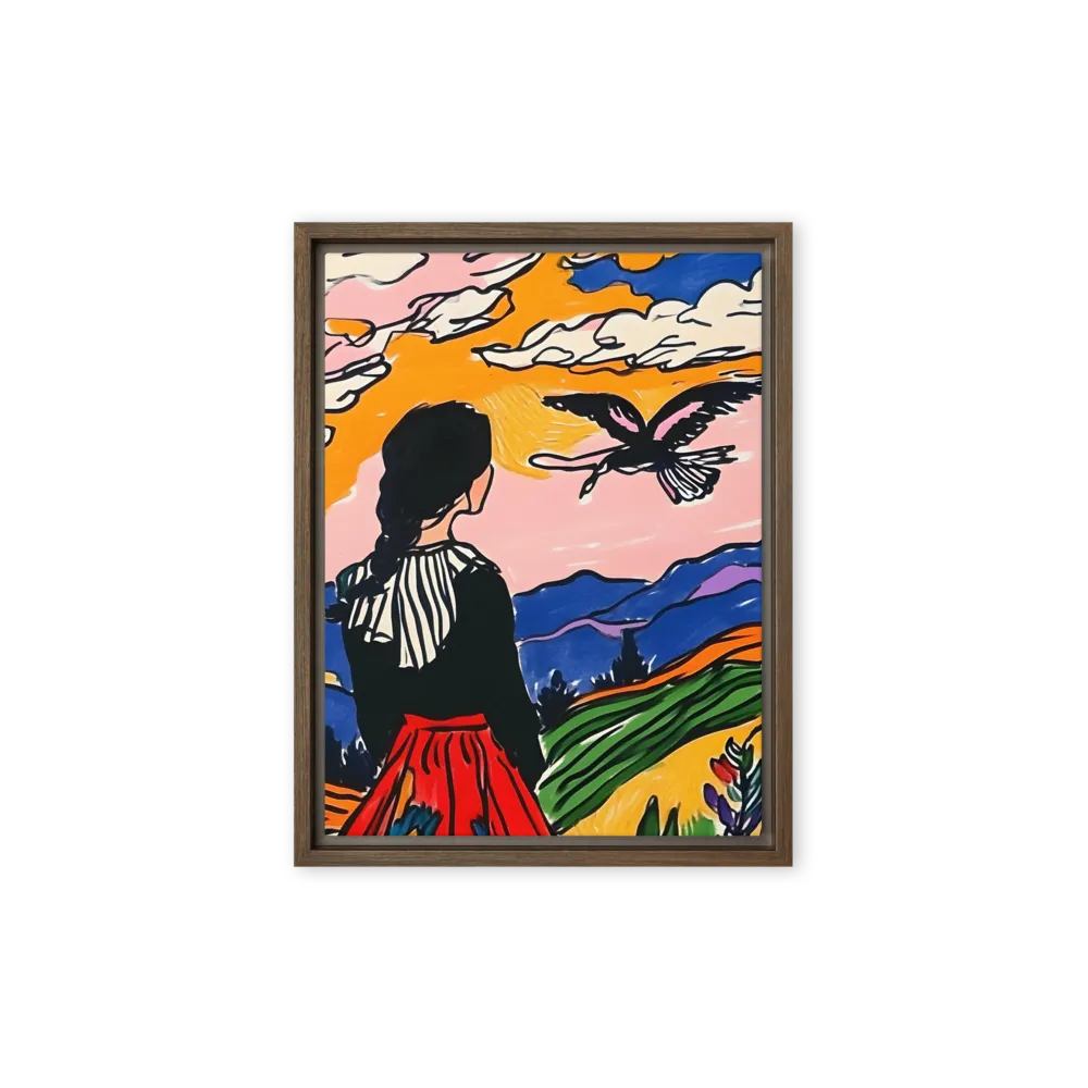 A Journey into Freedom | Canvas with Brown Frame | 9″×12″
