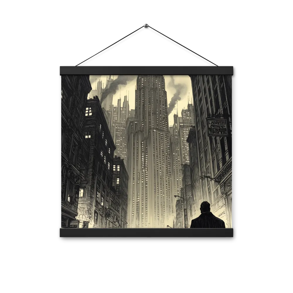 Echoes of the City | Poster With Black Wood Hanger | 16″×16″