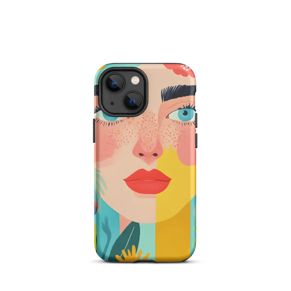 Floral Serenity: A Modern Portrait