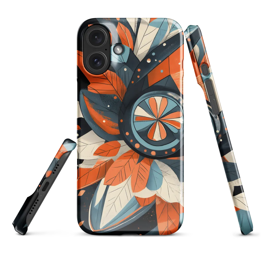 Floral Symphony in Orange and Teal