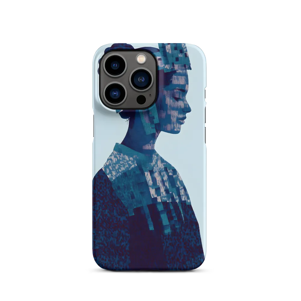 Digital Portrait in Abstract Blue