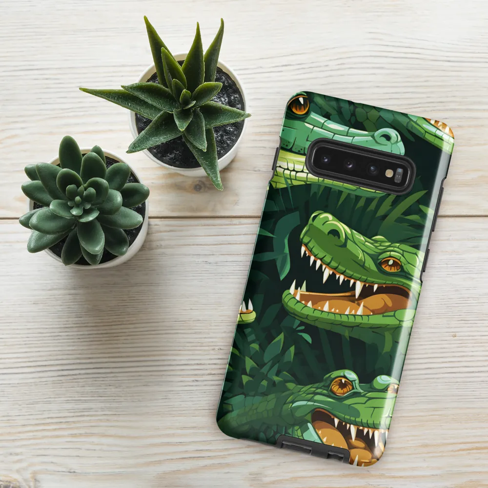 Fierce Crocodilian Medley | Phone Case |  S10 Plus | Tough Case | Glossy