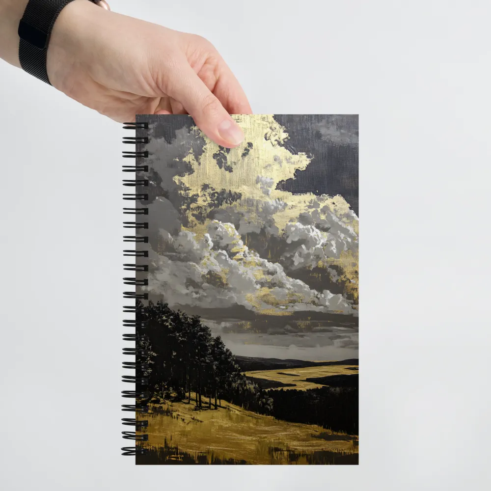 Golden Serenity in a Dramatic Sky | Spiral Notebook