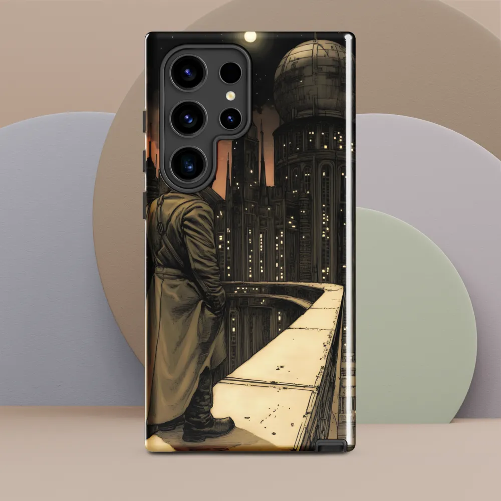 A Contemplative Gaze Over the Futuristic Metropolis