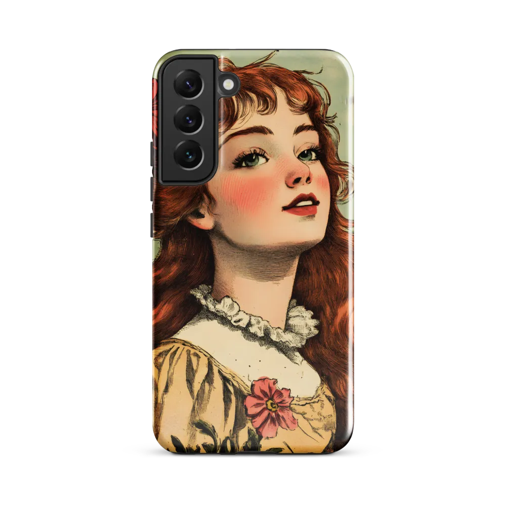 Whimsical Portrait of a Flower-Adorned Girl