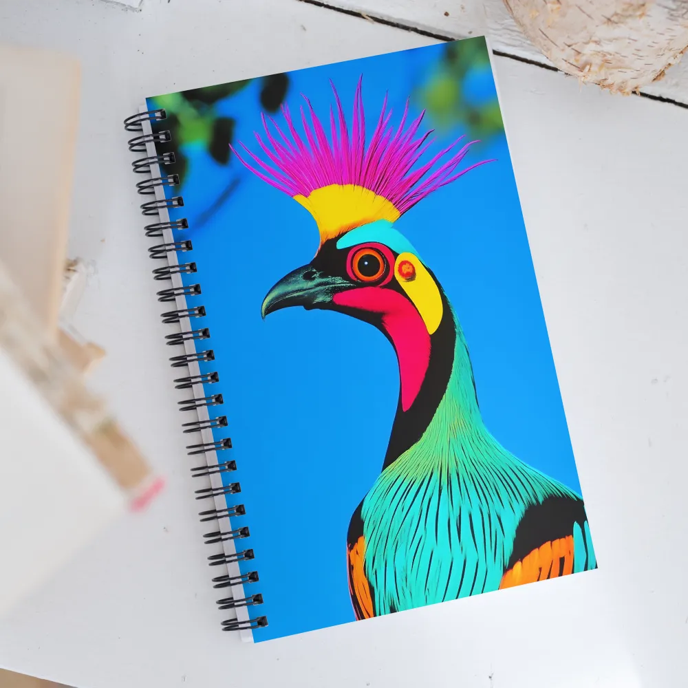 Whimsical Avian Portrait | Spiral Notebook