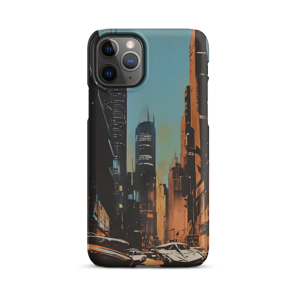 Futuristic Cityscape in Blue and Orange