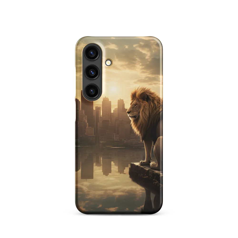 The Lion's Gaze Over the Urban Symphony