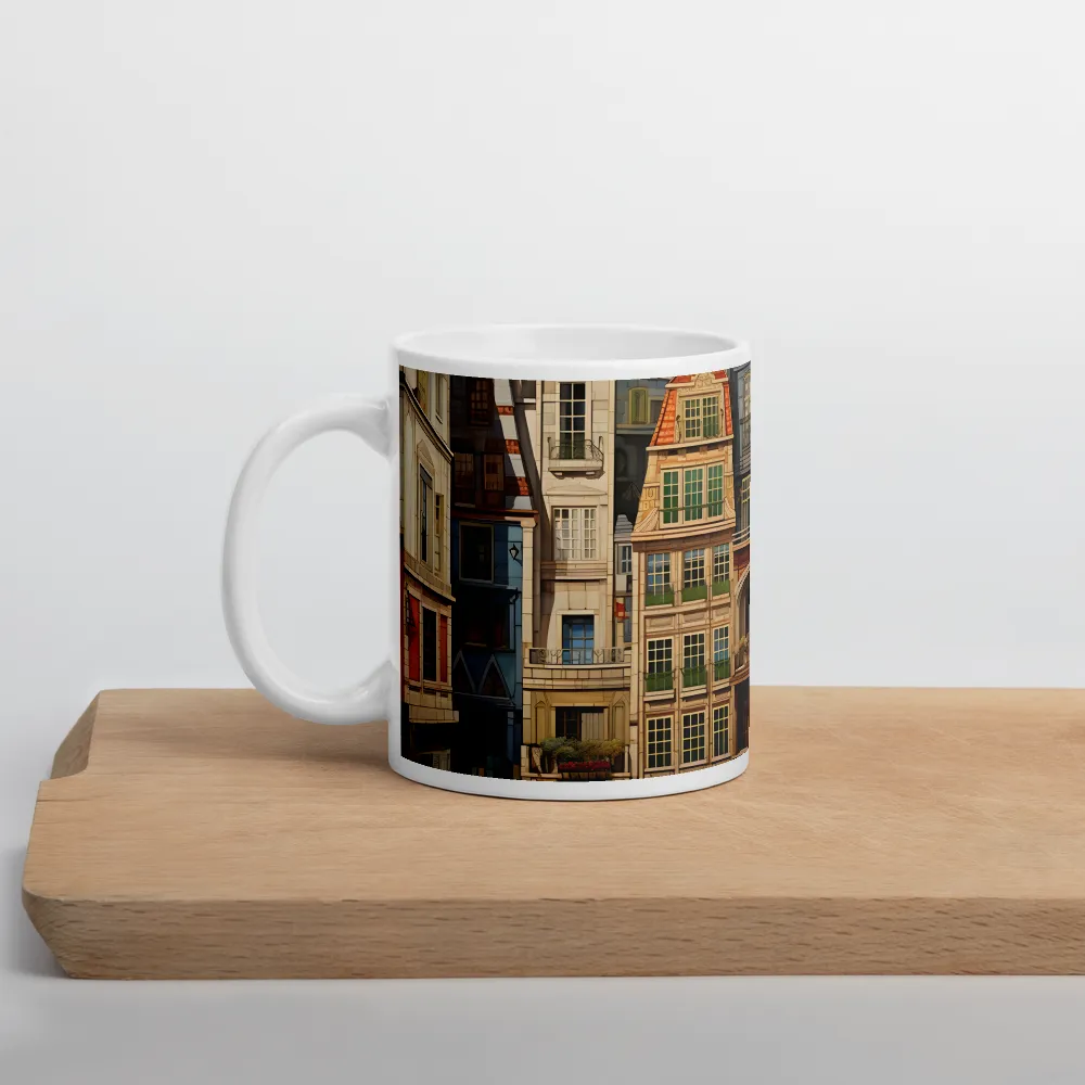 Charming Facades: A Tribute to Urban Living | Mug with White inside | 11 oz