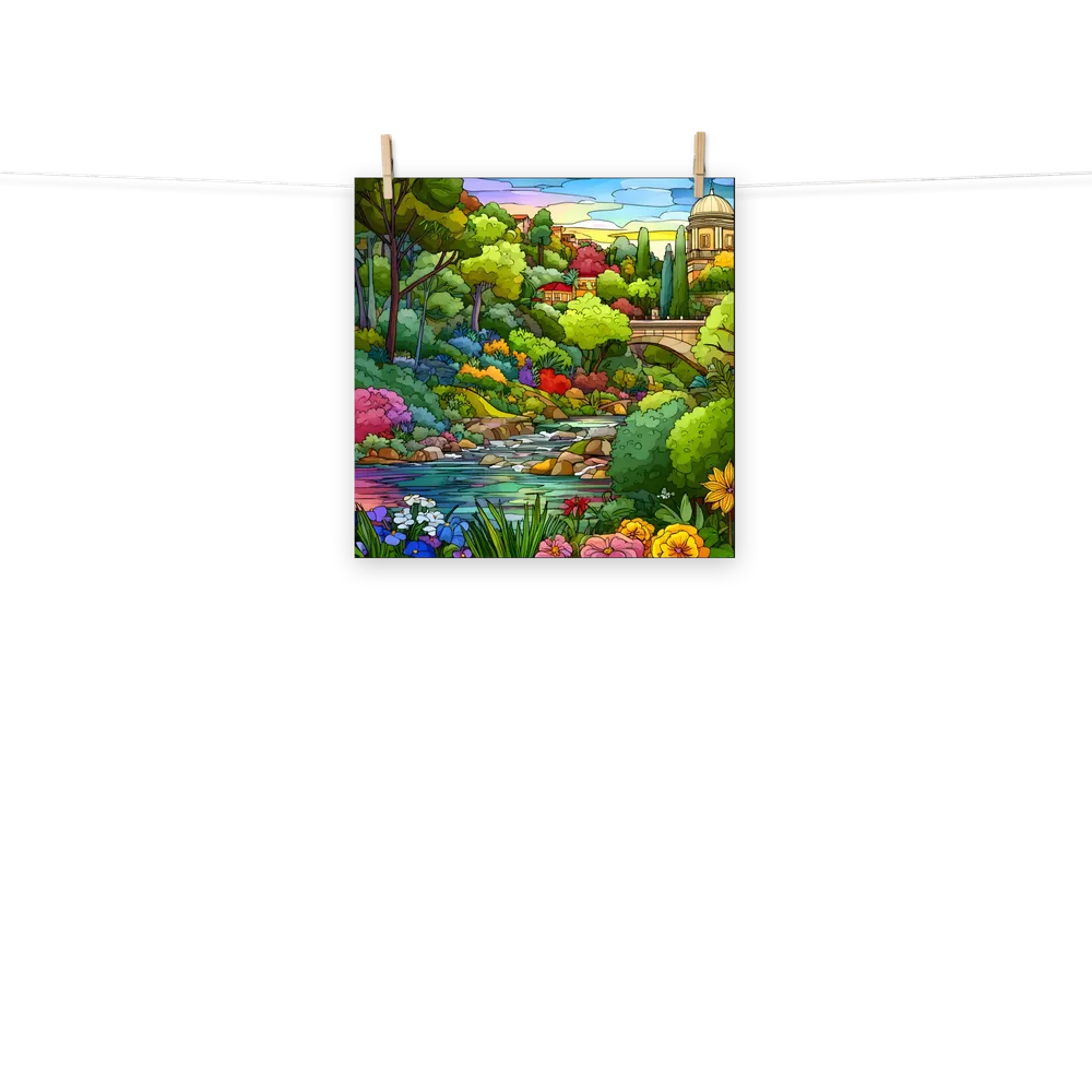 Riverside Garden 
 Poster | 18″x 18″