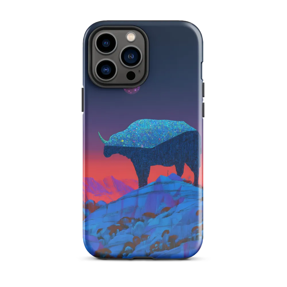 Luminous Bison Under a Celestial Sky