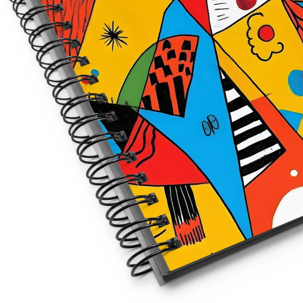 Geometric Playground: A Colorful Journey Through Abstract Landscapes | Spiral Notebook