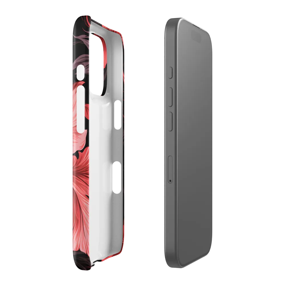 Tropical Elegance in Red | Phone Case |  16 Pro | Snap Case | Glossy