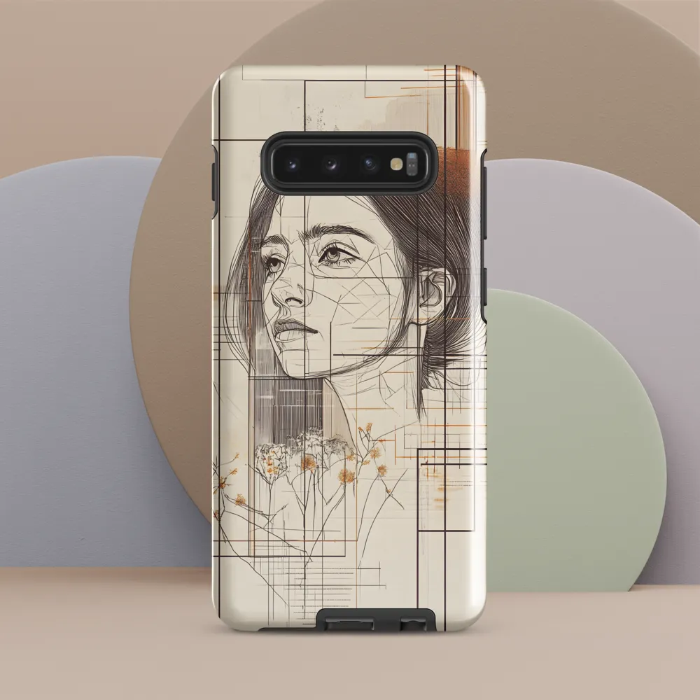 Serenity in Lines | Phone Case |  S10 Plus | Tough Case | Glossy