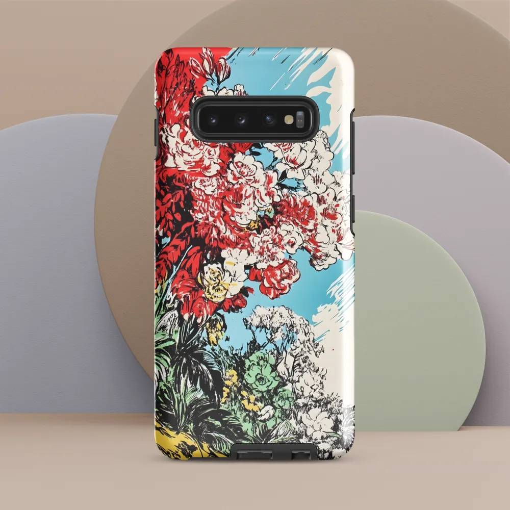 Floral Symphony in Bold Colors | Phone Case |  S10 Plus | Tough Case | Glossy