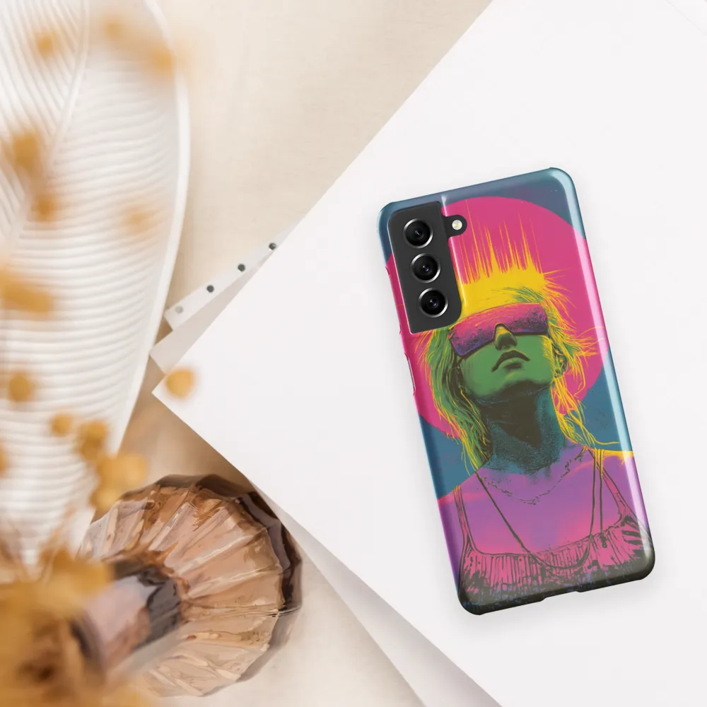 Neon Dreams: Portrait of a Modern Muse | Phone Case |  S21 | Snap Case | Glossy