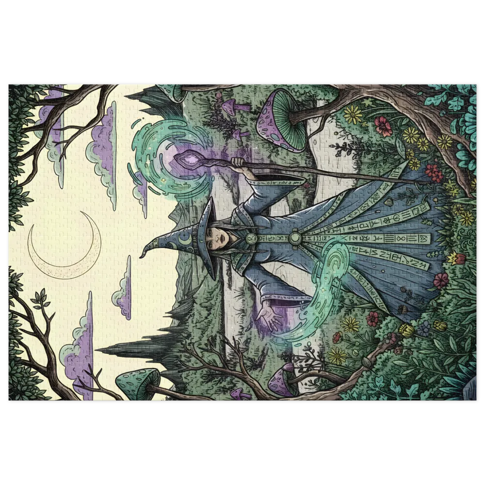 Enchanted Forest Sorceress 
 Jigsaw Puzzle in Tin Box