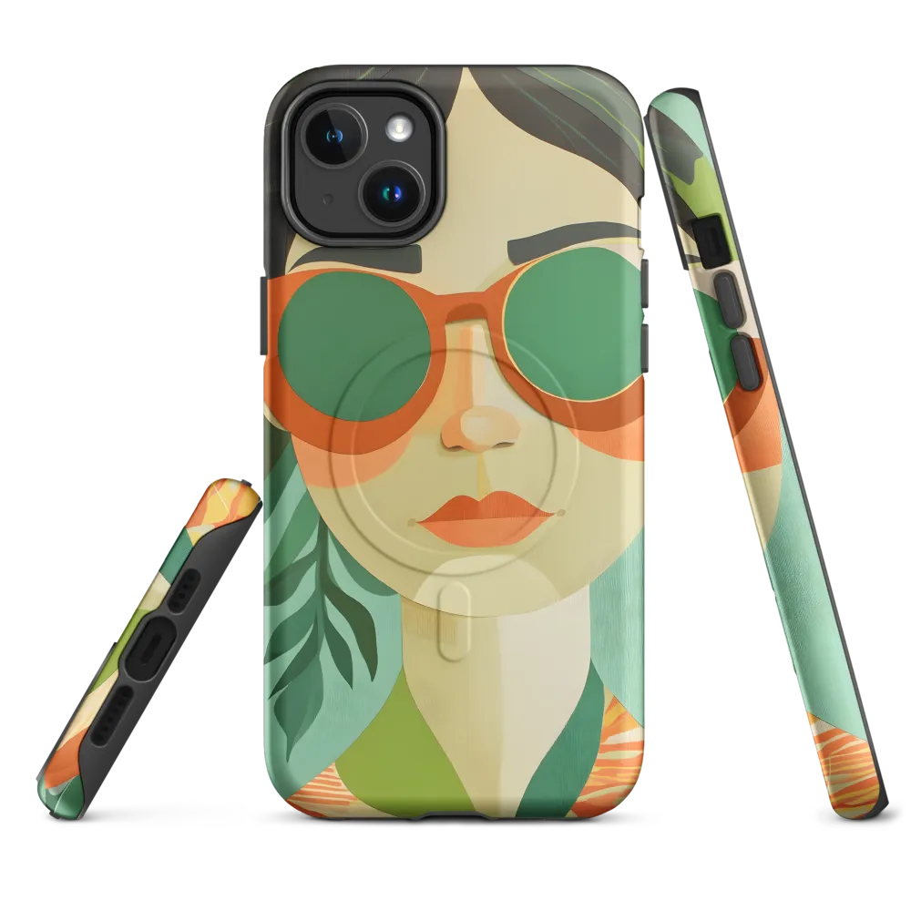 Bold Serenity: A Modern Portrait | Phone Case |  14 Plus | MagSafe® Tough Case | Matte