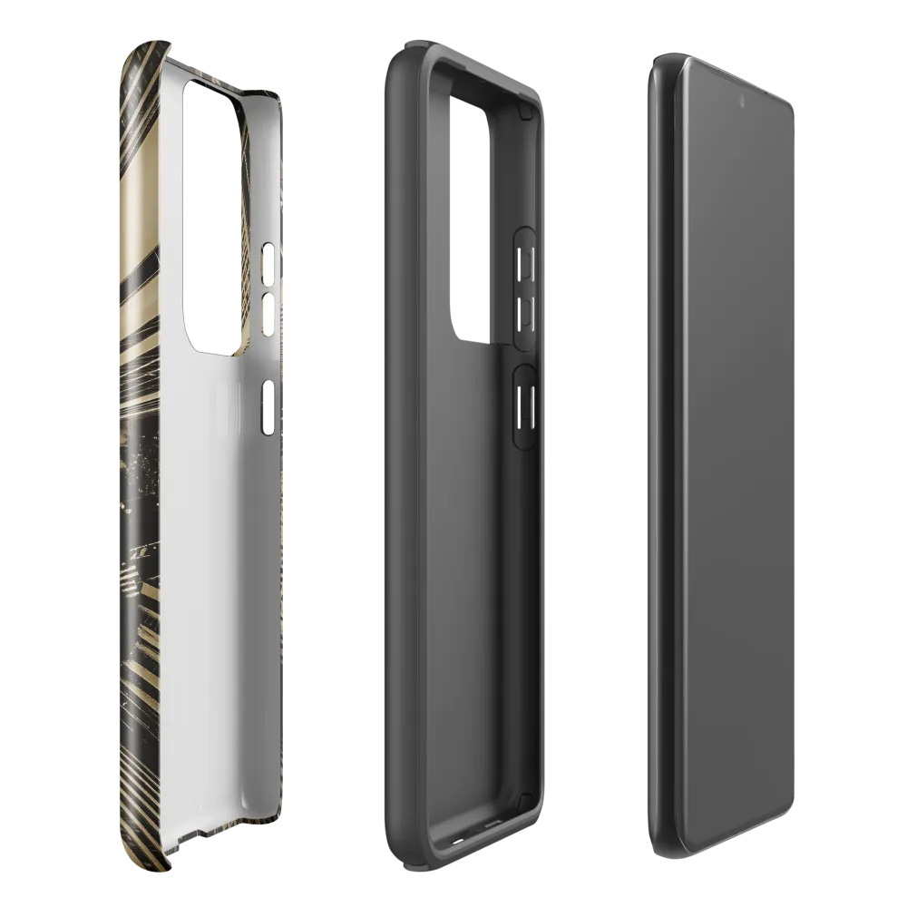 Urban Symphony: Aerial Perspective of City Life | Phone Case |  S21 Ultra | Tough Case | Glossy