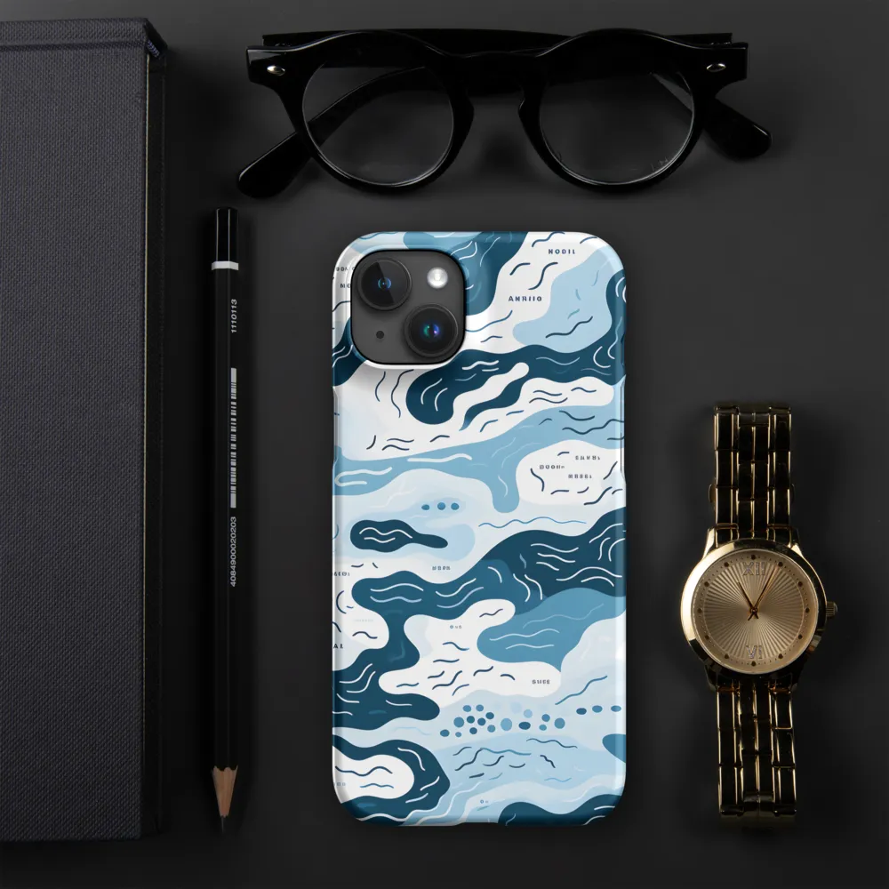 Flowing Waters: An Abstract Journey | Phone Case |  15 Plus | Snap Case | Matte