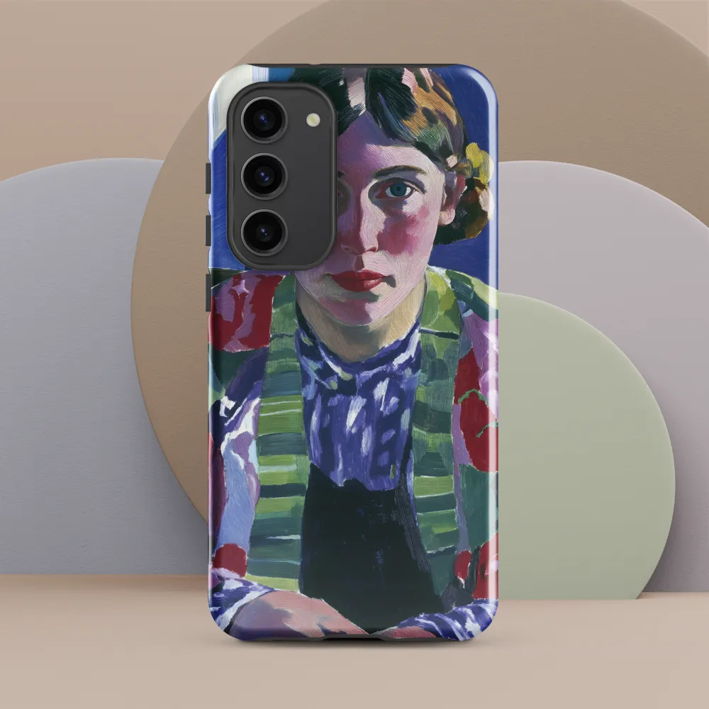 Vibrant Gaze: A Modernist Portrait
