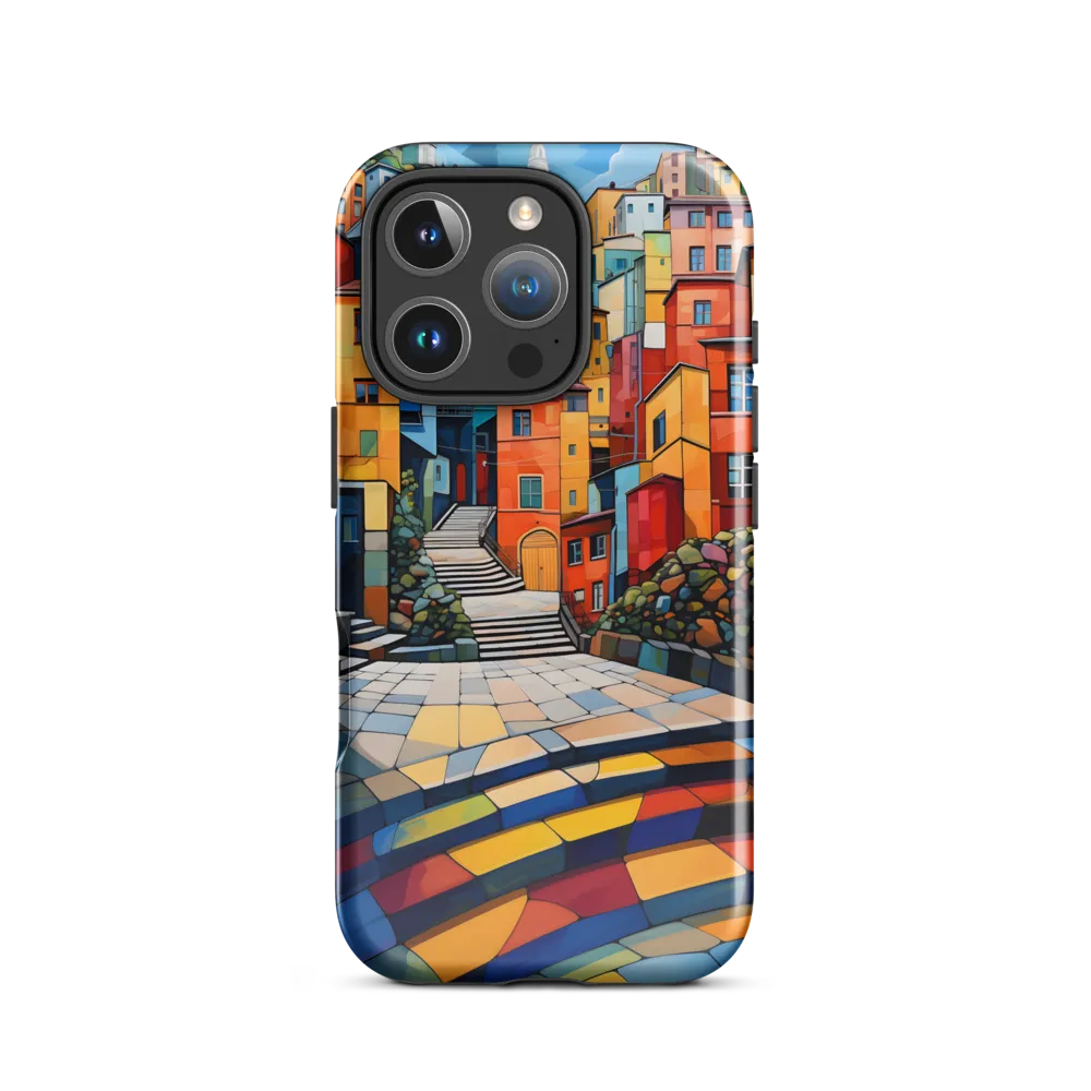 Vibrant Village: A Cubist Journey
